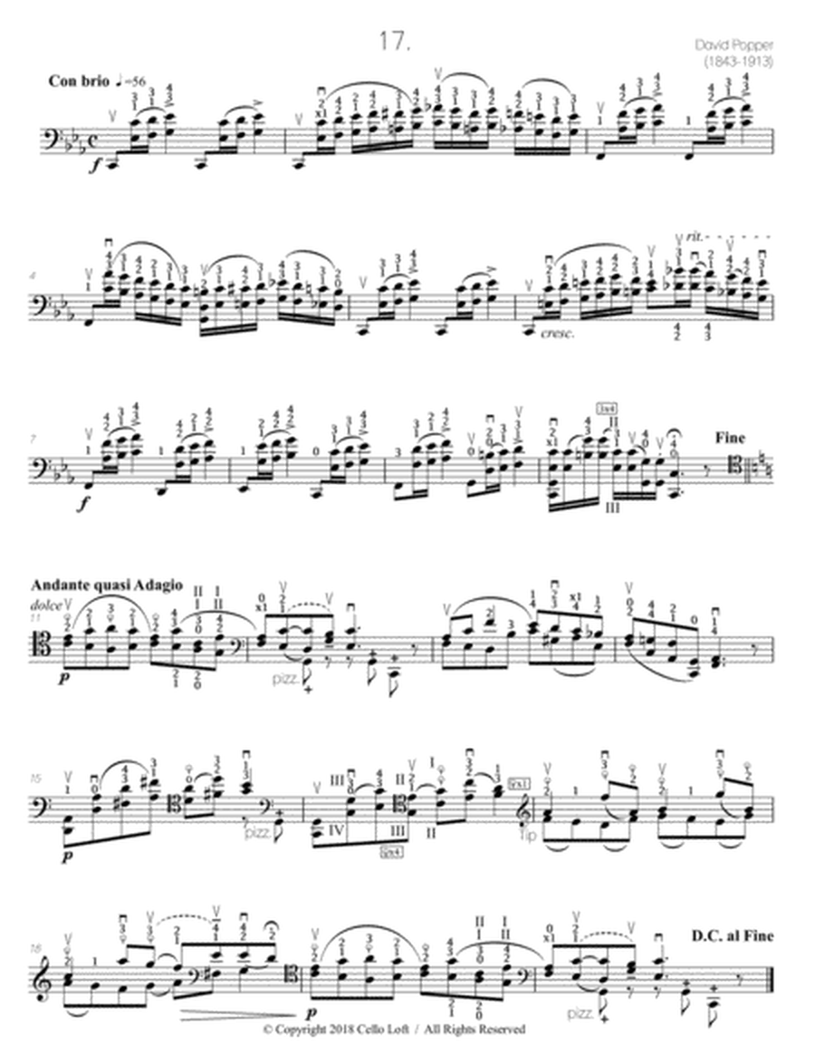Popper (arr. Richard Aaron): Op. 73, Etude #17