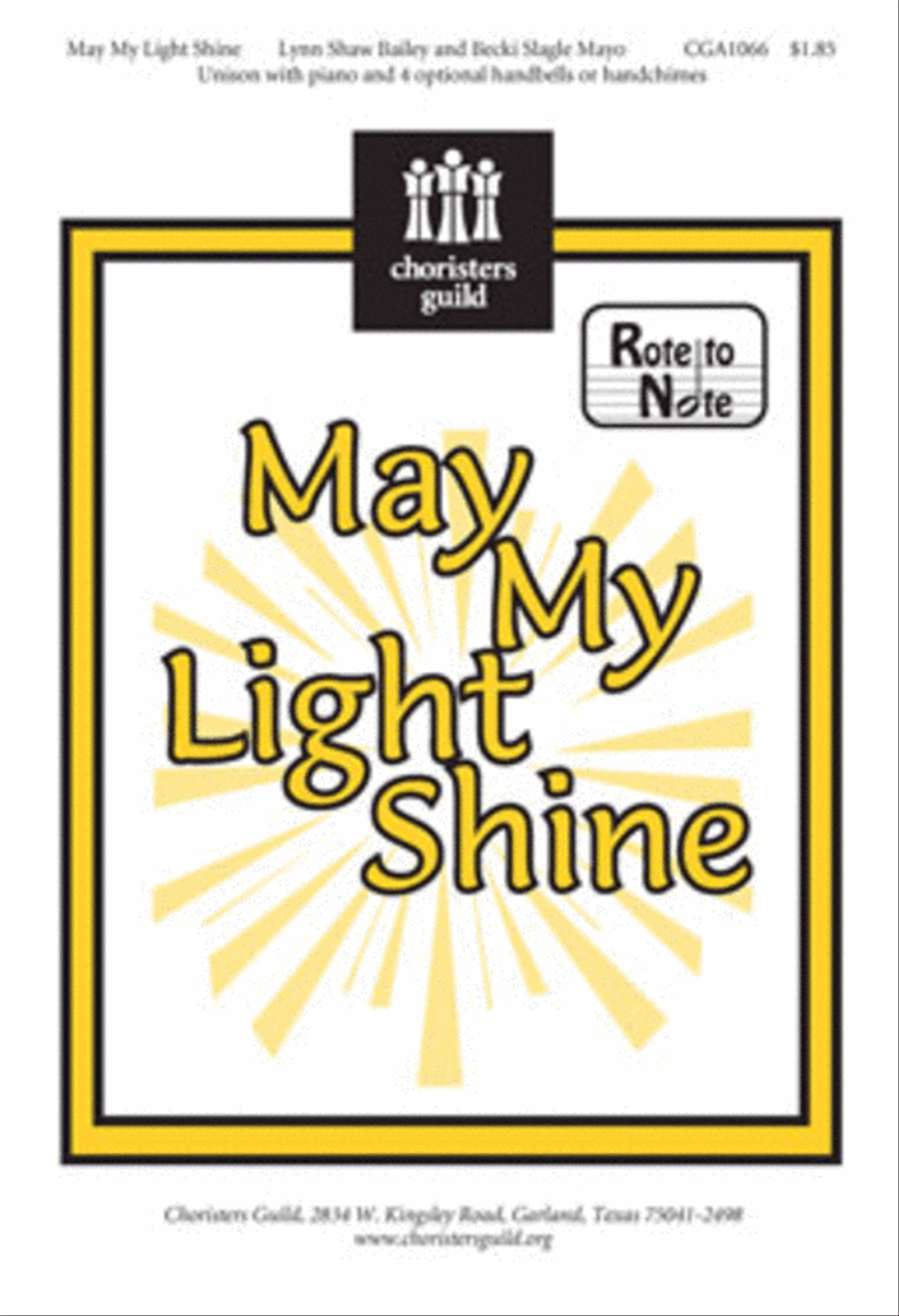 May My Light Shine Unison Choir scores gallery preview page 1