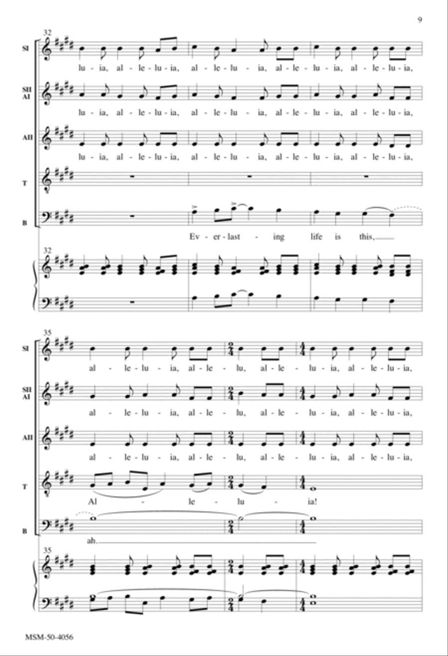 Christ the Lord Is Risen Today Divisi scores gallery preview page 8