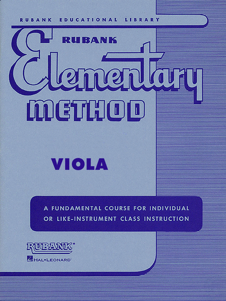 Rubank Elementary Method - Viola (Vocal)