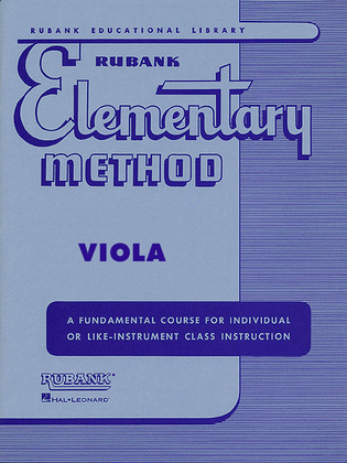 Book cover for Rubank Elementary Method - Viola