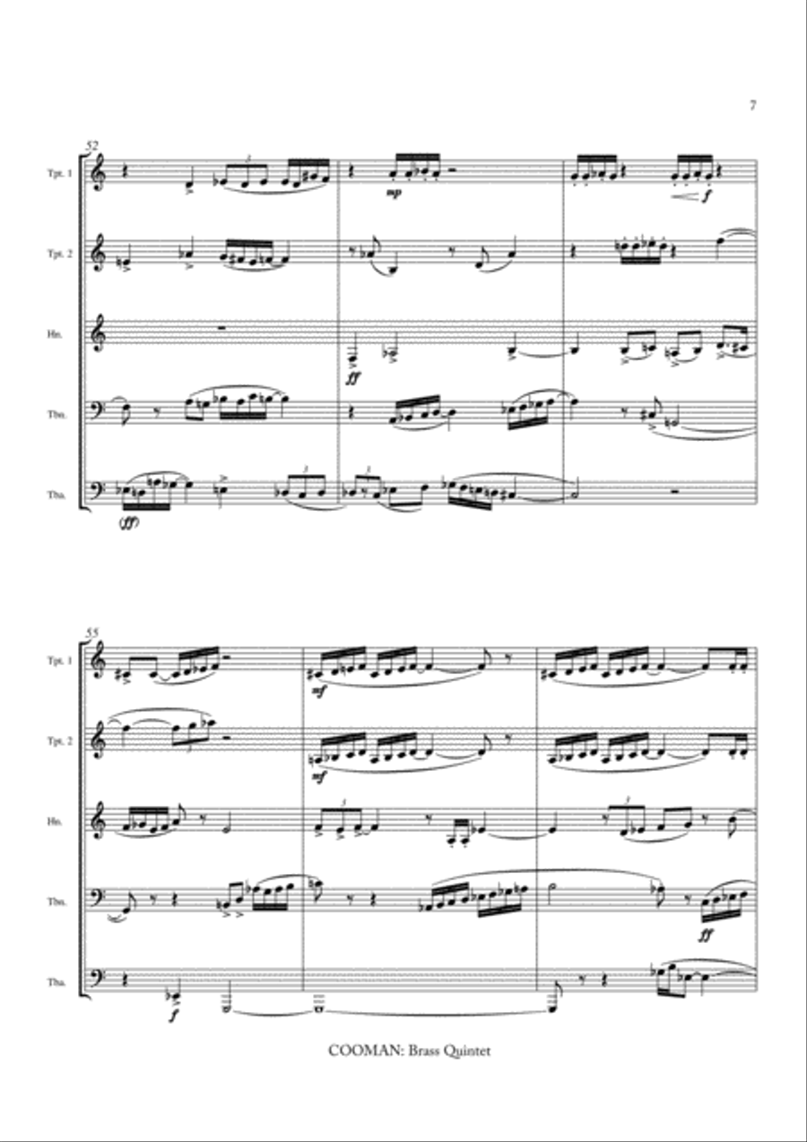 Carson Cooman: Brass Quintet (2007) Brass Quintet scores gallery preview page 6