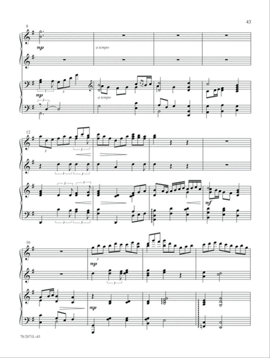 Go, Tell It on the Mountain Piano Duet scores gallery preview page 21