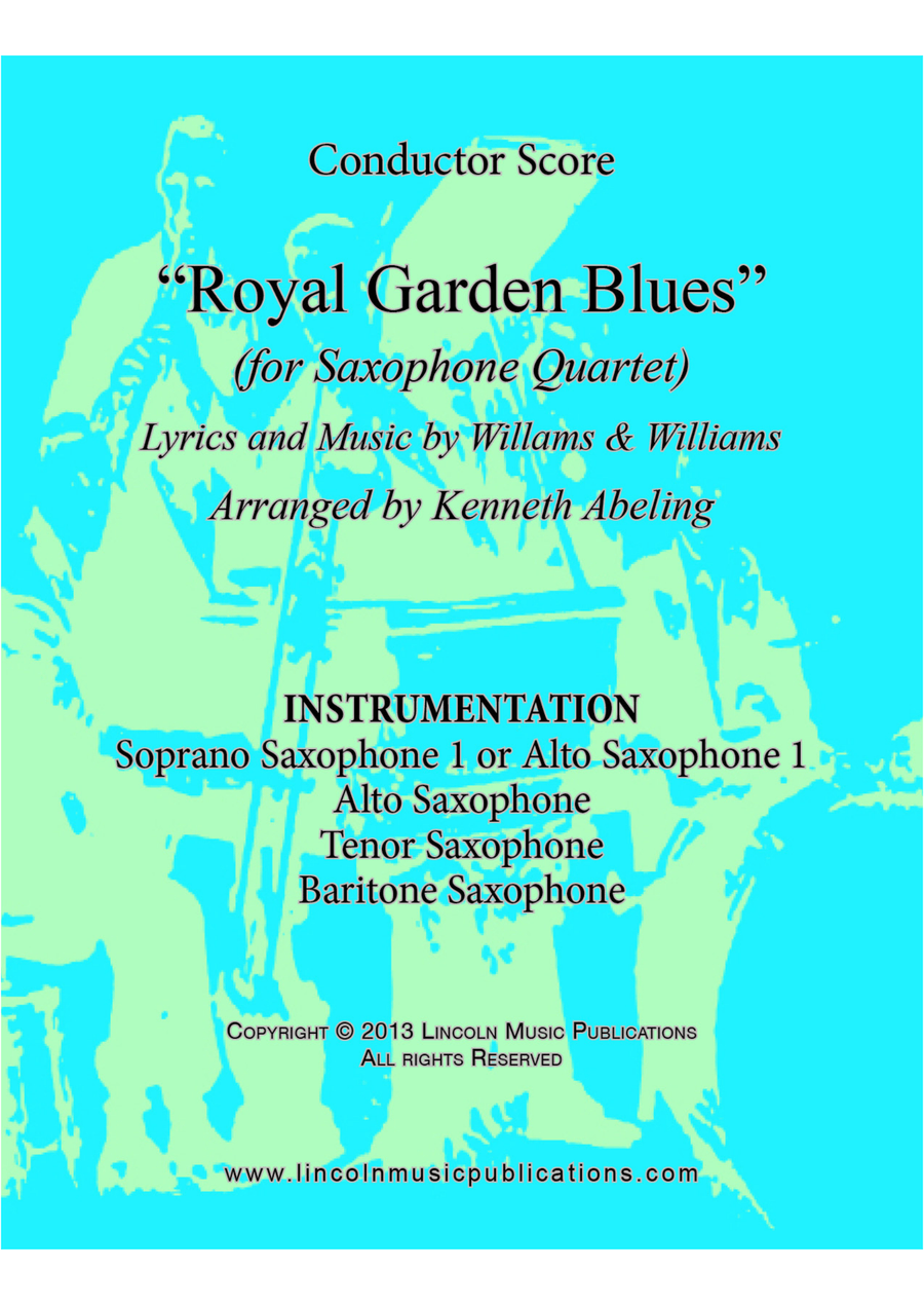 Royal Garden Blues (for Saxophone Quartet SATB or AATB) Saxophone Quartet scores gallery preview page 1