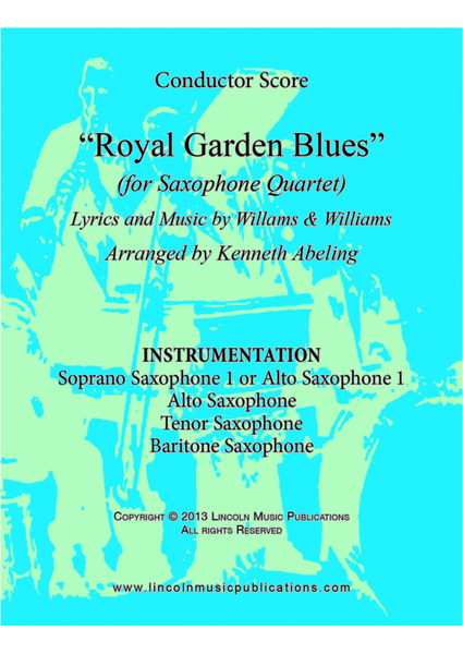 Royal Garden Blues (for Saxophone Quartet SATB or AATB) image number null