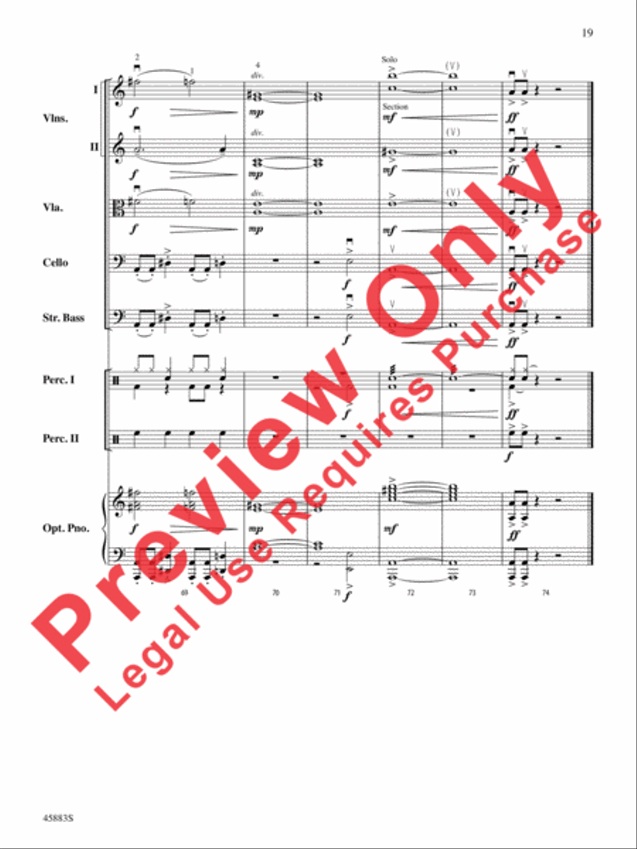 Secret Agent Sugar Plum String Orchestra scores gallery preview page 19