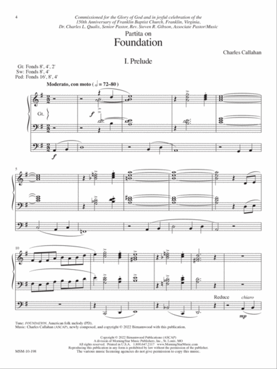 Partita on Foundation Organ scores gallery preview page 2