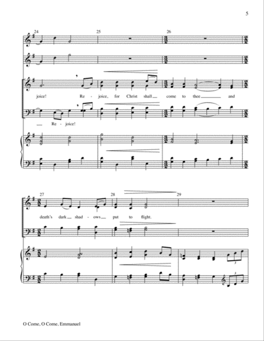 O Come, O Come, Emmanuel Handbell Choir scores gallery preview page 5