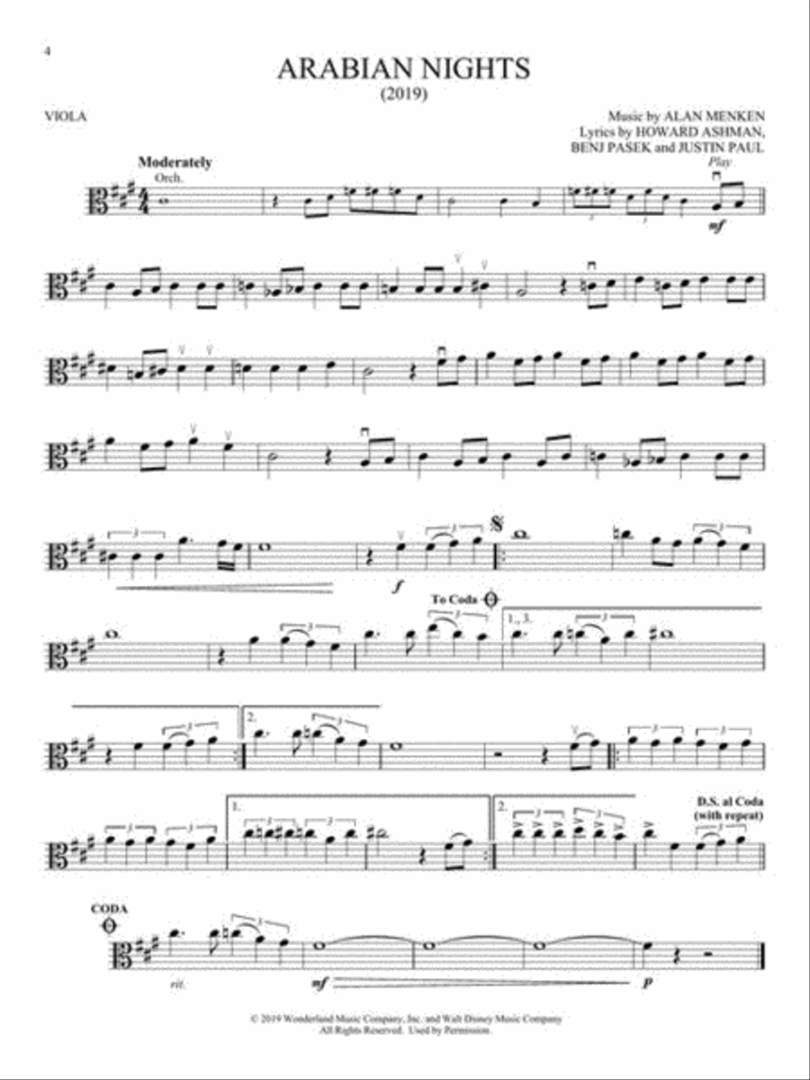 Aladdin Viola scores gallery preview page 4