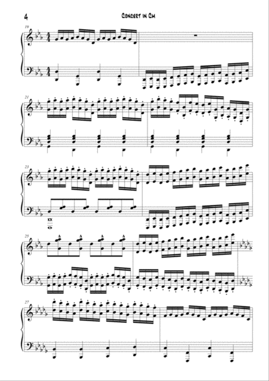 Concert in Cm Concert in Cm Piano Solo scores gallery preview page 4