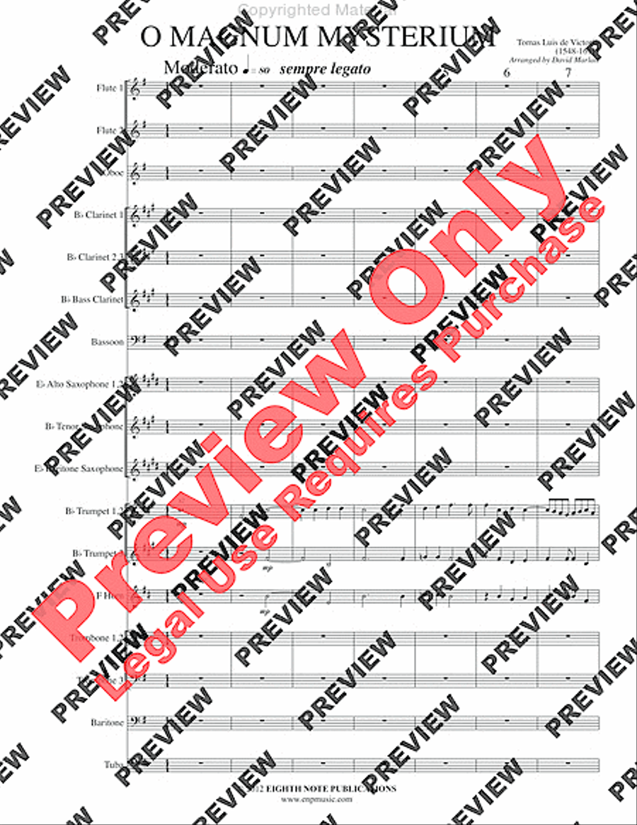 O Magnum Mysterium Concert Band scores gallery preview page 4