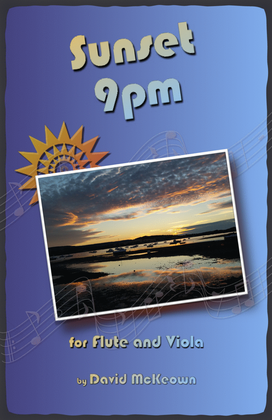 Book cover for Sunset 9pm, for Flute and Viola Duet