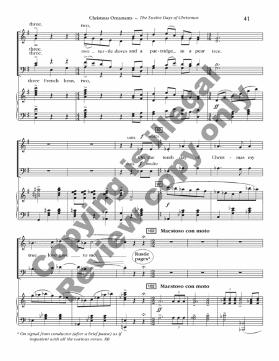 Christmas Ornaments 4-Part scores gallery preview page 17