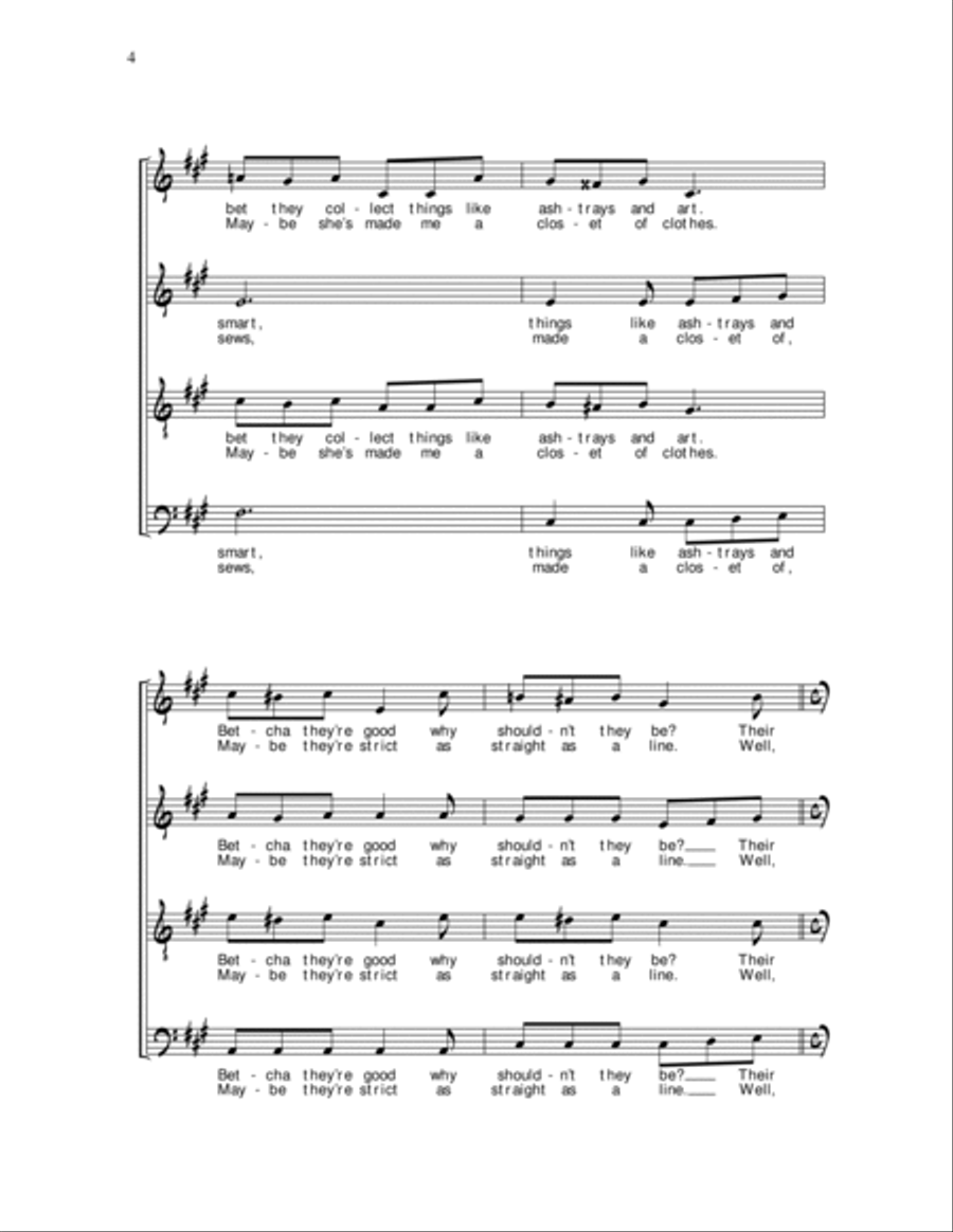 Maybe (from Annie) (arr. Deke Sharon) 4-Part scores gallery preview page 4