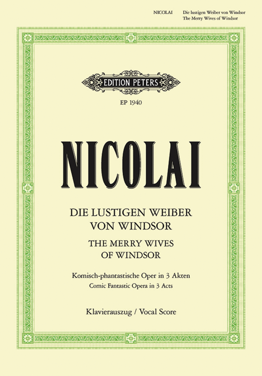 Die lustigen Weiber von Windsor (The Merry Wives of Windsor) (Vocal Score) Voice scores gallery preview page 1