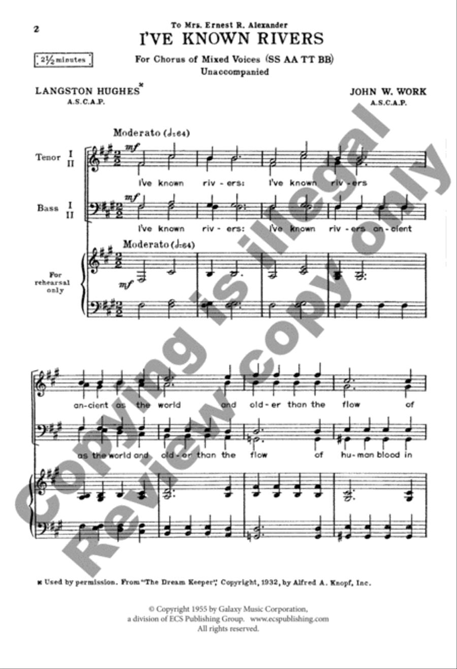 I've Known Rivers Divisi scores gallery preview page 3