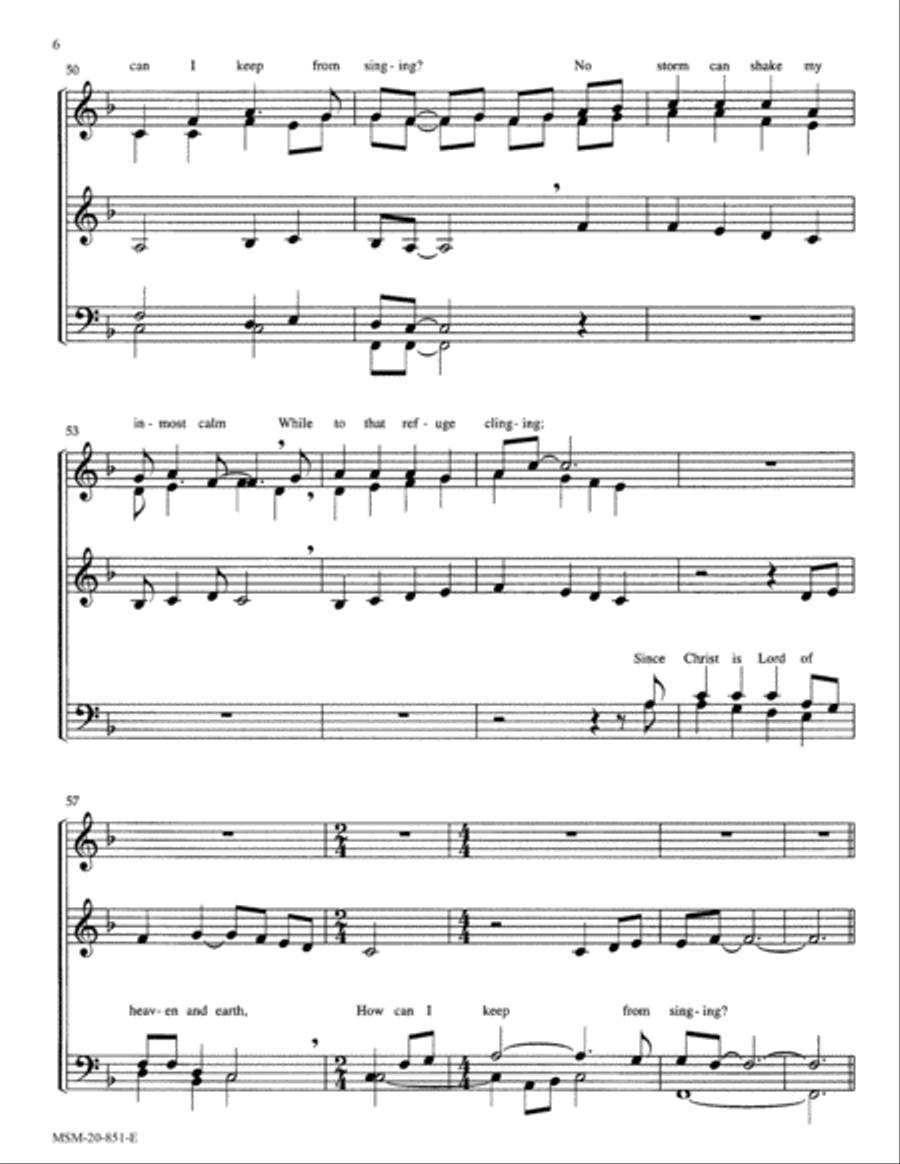 How Can I Keep From Singing Choir scores gallery preview page 6