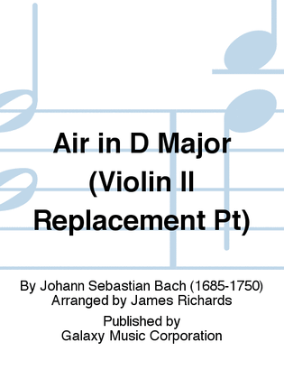 Book cover for Air in D Major (Violin II Replacement Pt)
