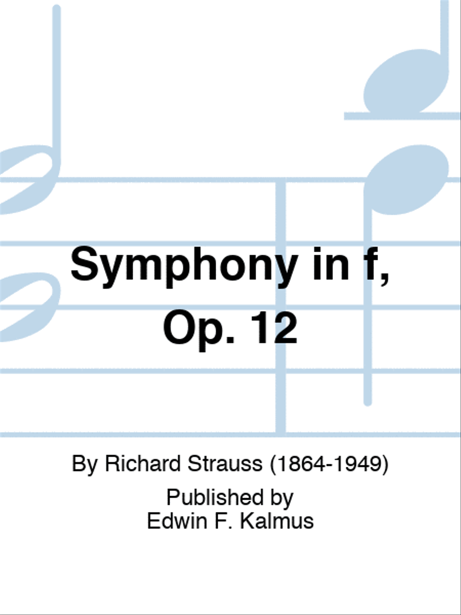 Symphony in f, Op. 12 Orchestra scores gallery preview page 1