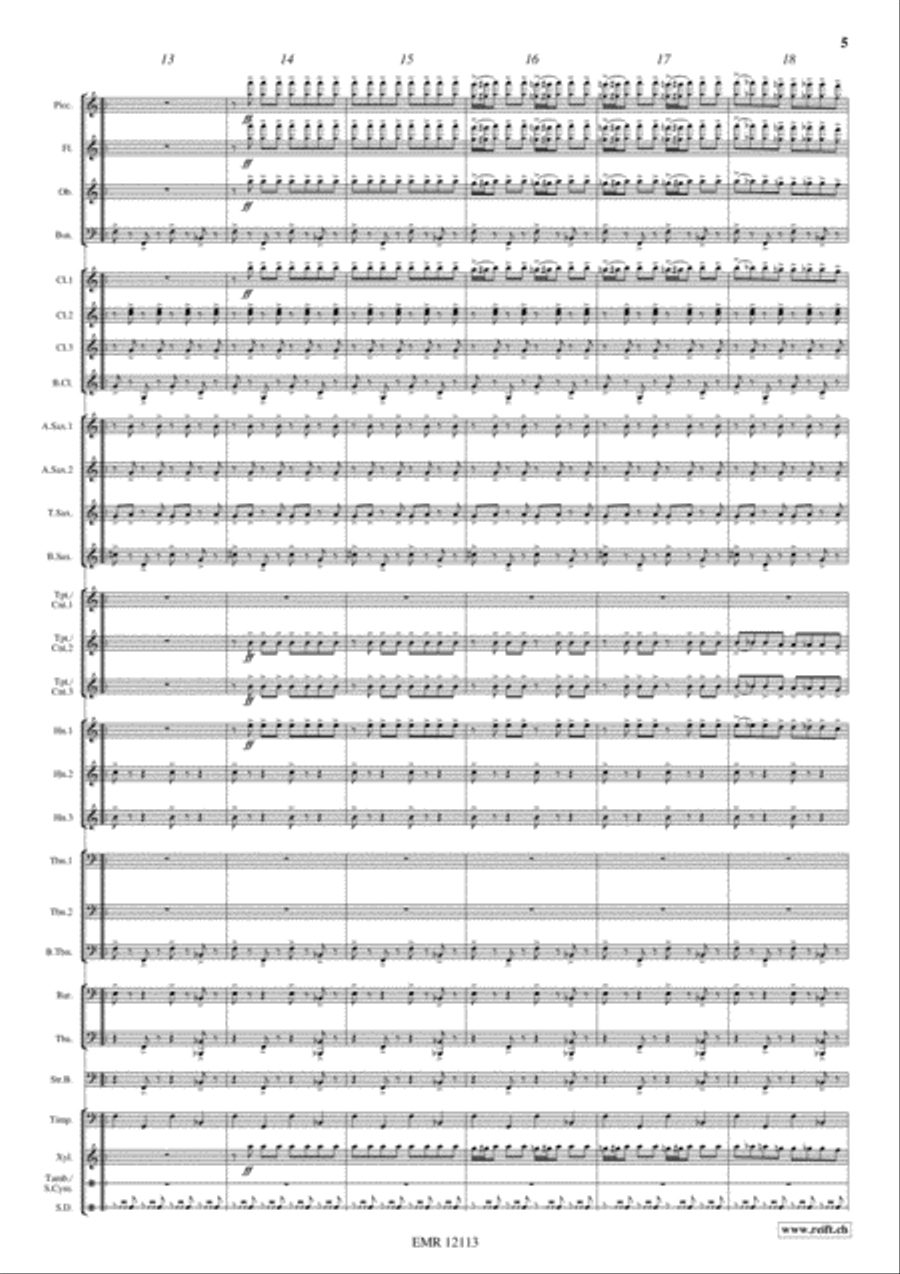 Sabre Dance Concert Band scores gallery preview page 6