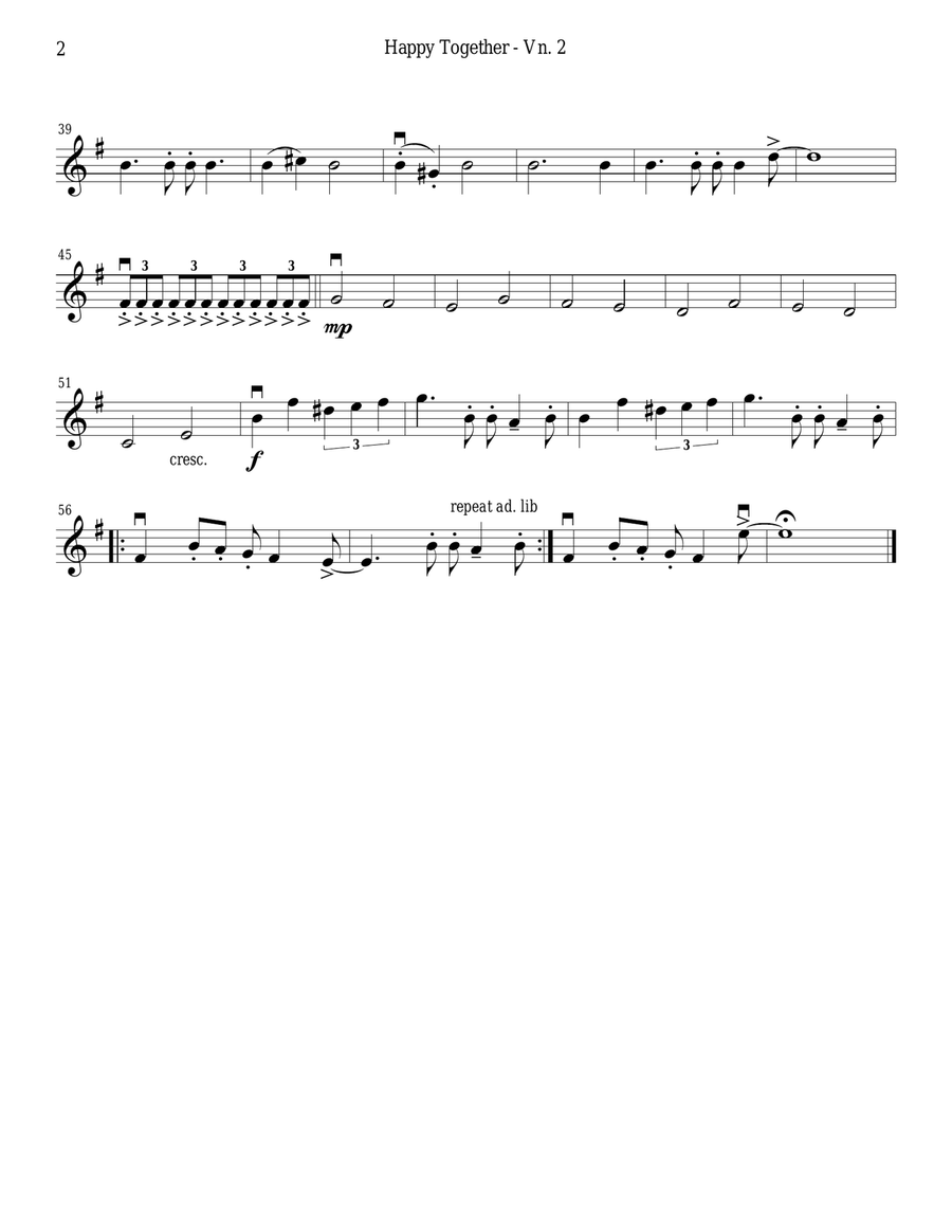 Happy Together String Quartet scores gallery preview page 4