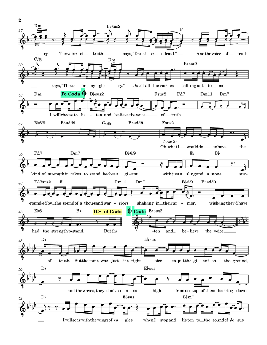 Voice Of Truth Guitar scores gallery preview page 2
