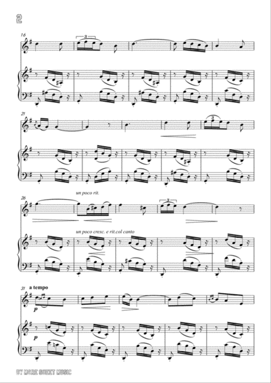 Drigo-Serenata,for Violin and Piano,for Voice and Piano Voice Solo scores gallery preview page 4
