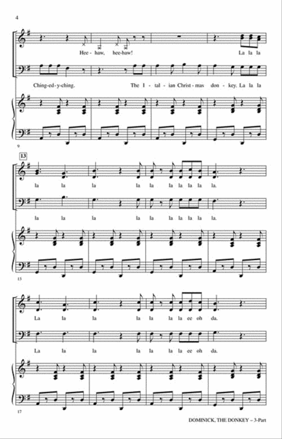 Dominick, the Donkey 3-Part scores gallery preview page 3