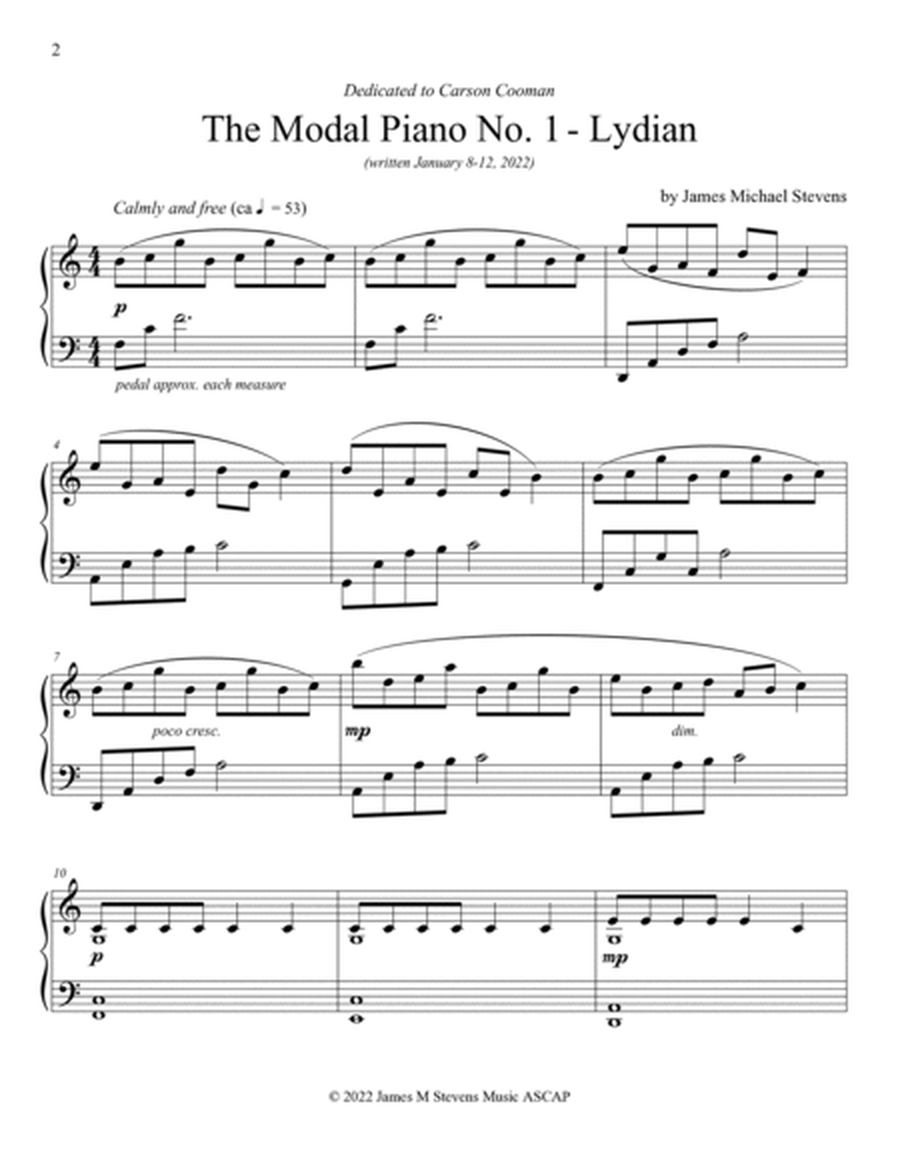 The Modal Piano, Nos. 1-6 - Piano Book image number null