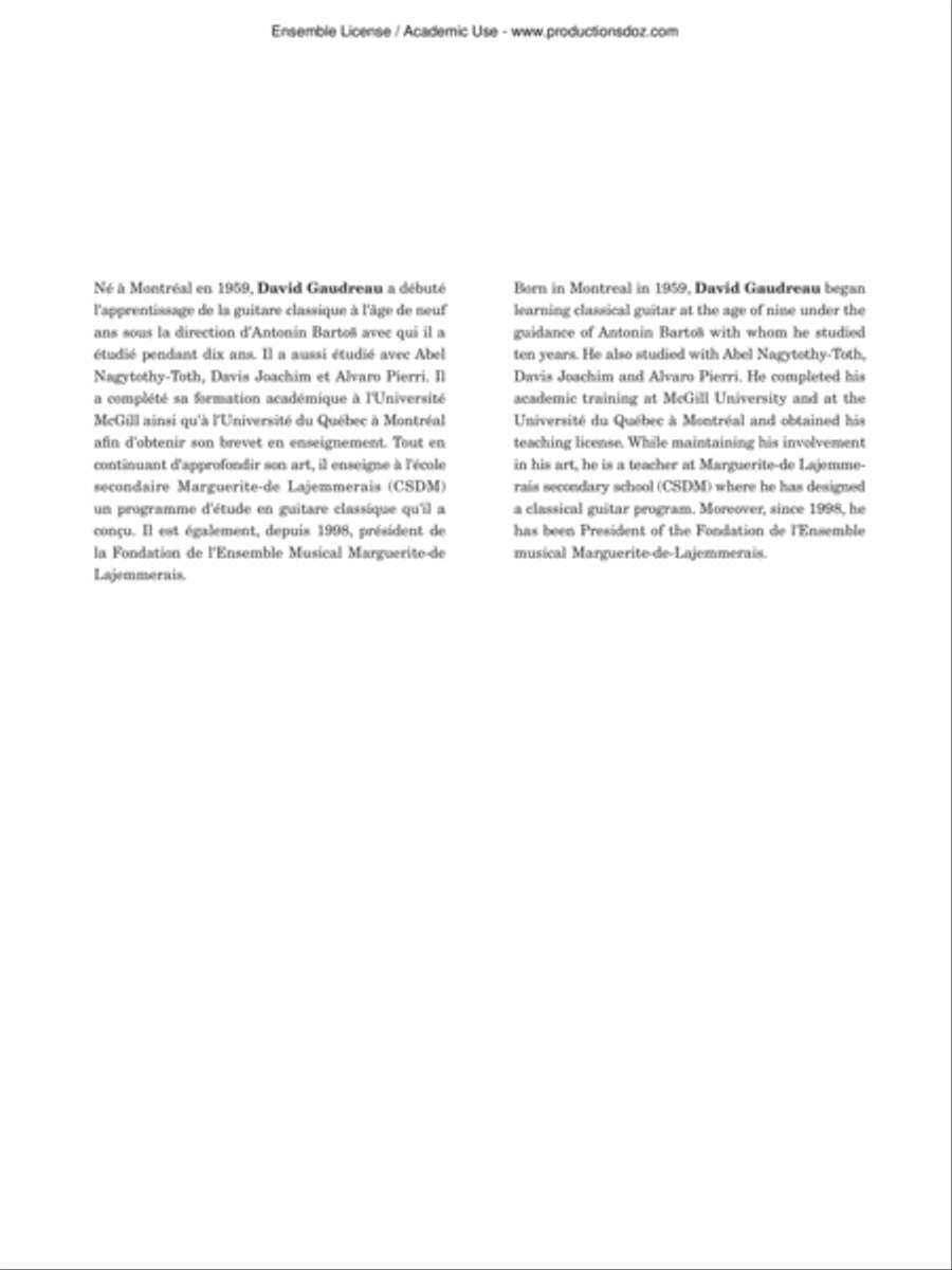 À la tombée du jour Classical Guitar scores gallery preview page 2