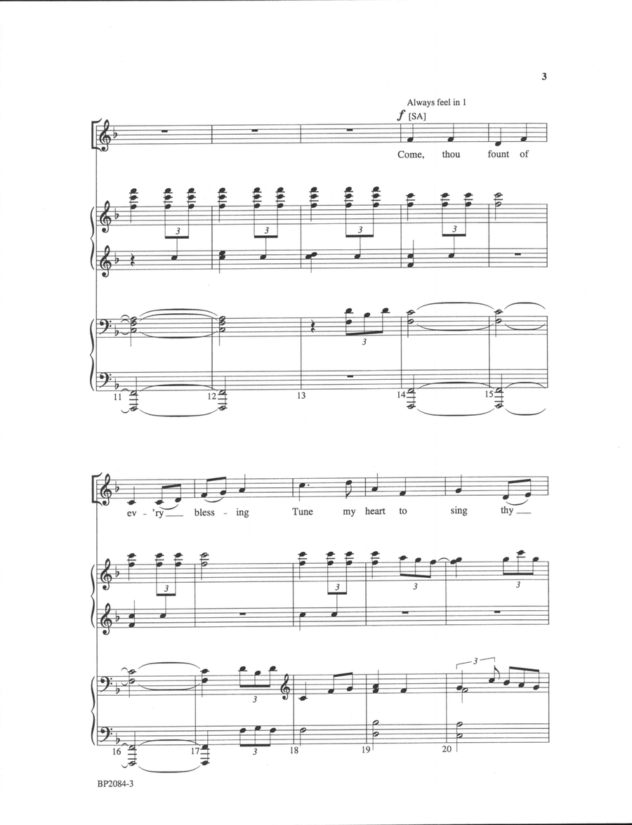 Come Thou Fount - Musselman 4-Part scores gallery preview page 3