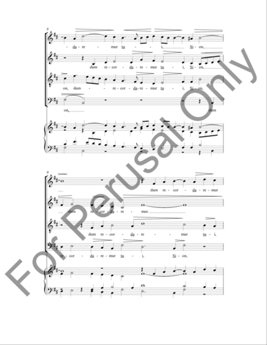 Super Flumina Babylonis 4-Part scores gallery preview page 6