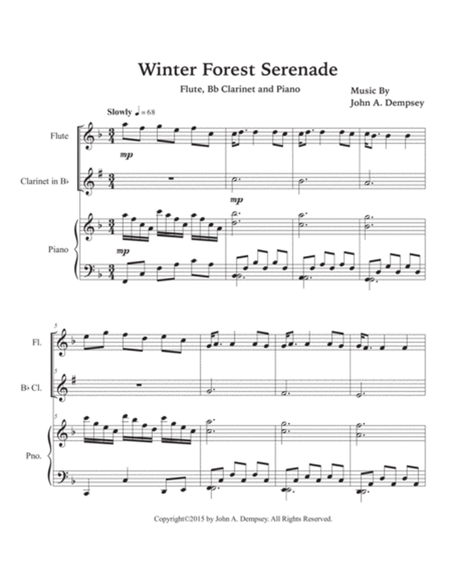 Winter Forest Serenade (Trio for Flute, Clarinet and Piano) image number null