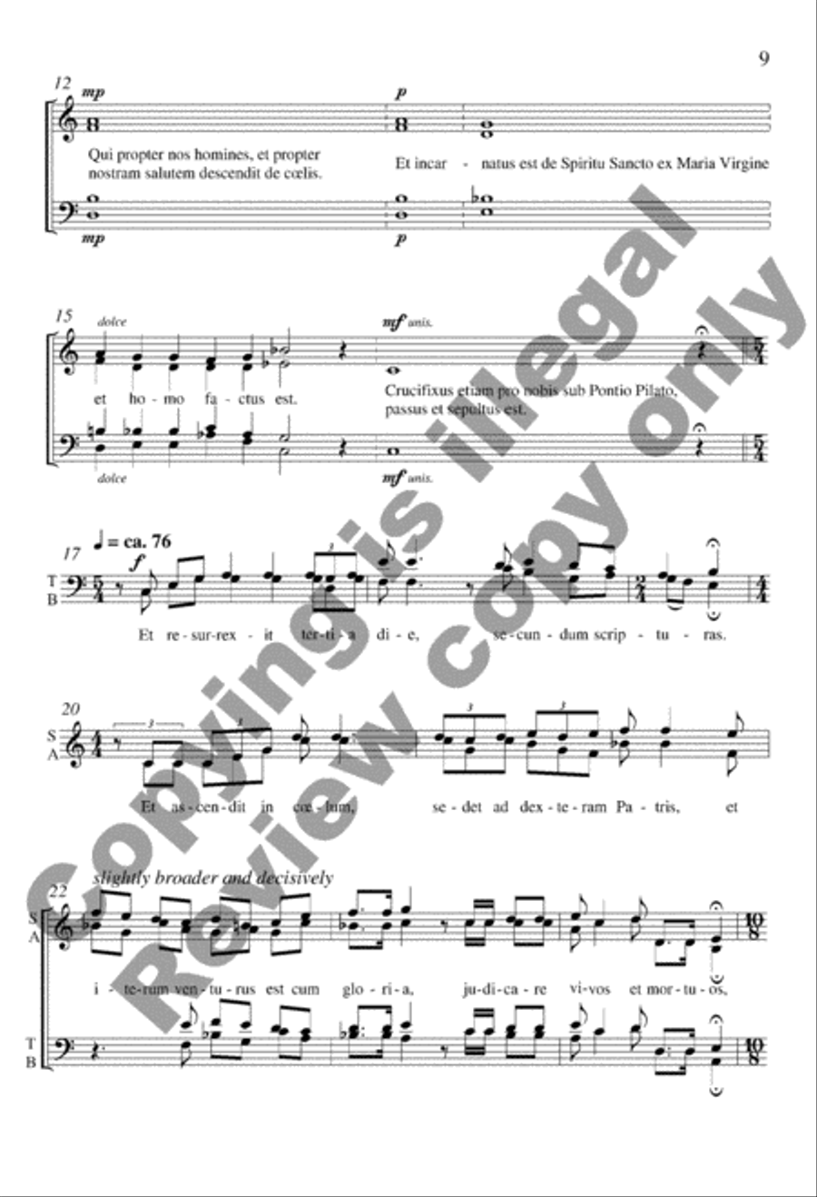 Missa Brevis Missa Brevis 4-Part scores gallery preview page 9