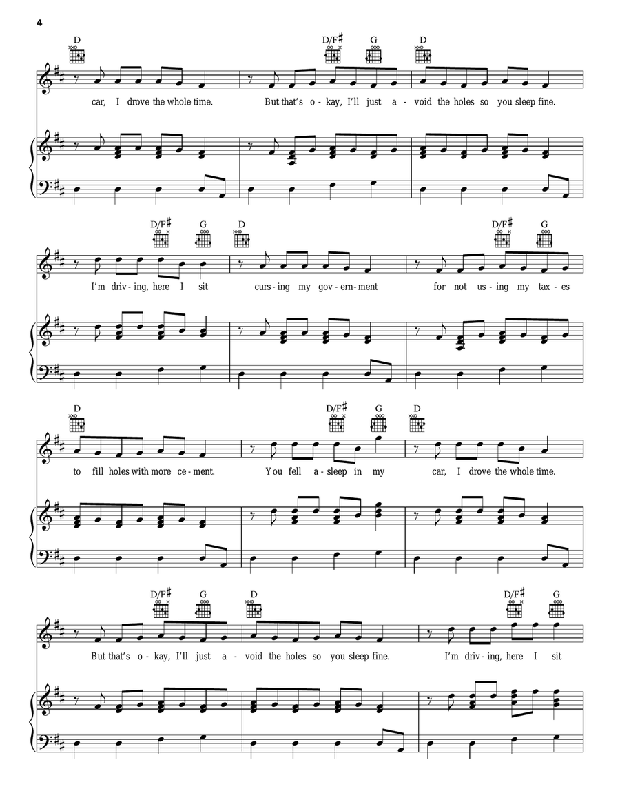 Tear In My Heart Piano, Vocal, Guitar scores gallery preview page 4