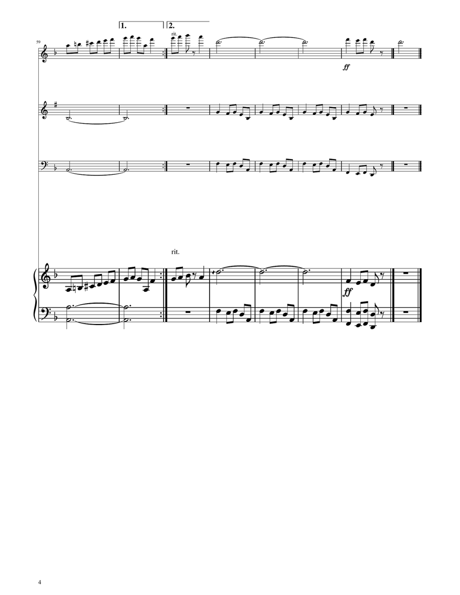 Carol of The Bells - Woodwind Trio Woodwind Trio scores gallery preview page 4
