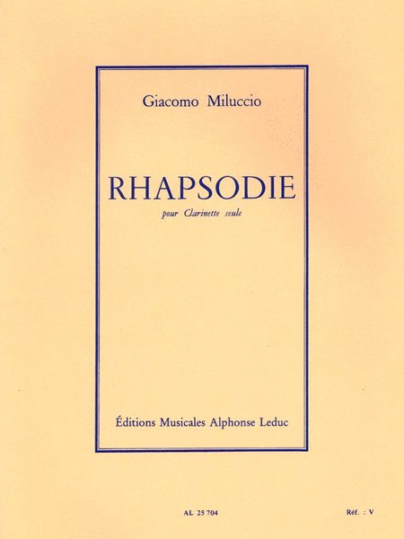 Rhapsody (solo Clarinet)