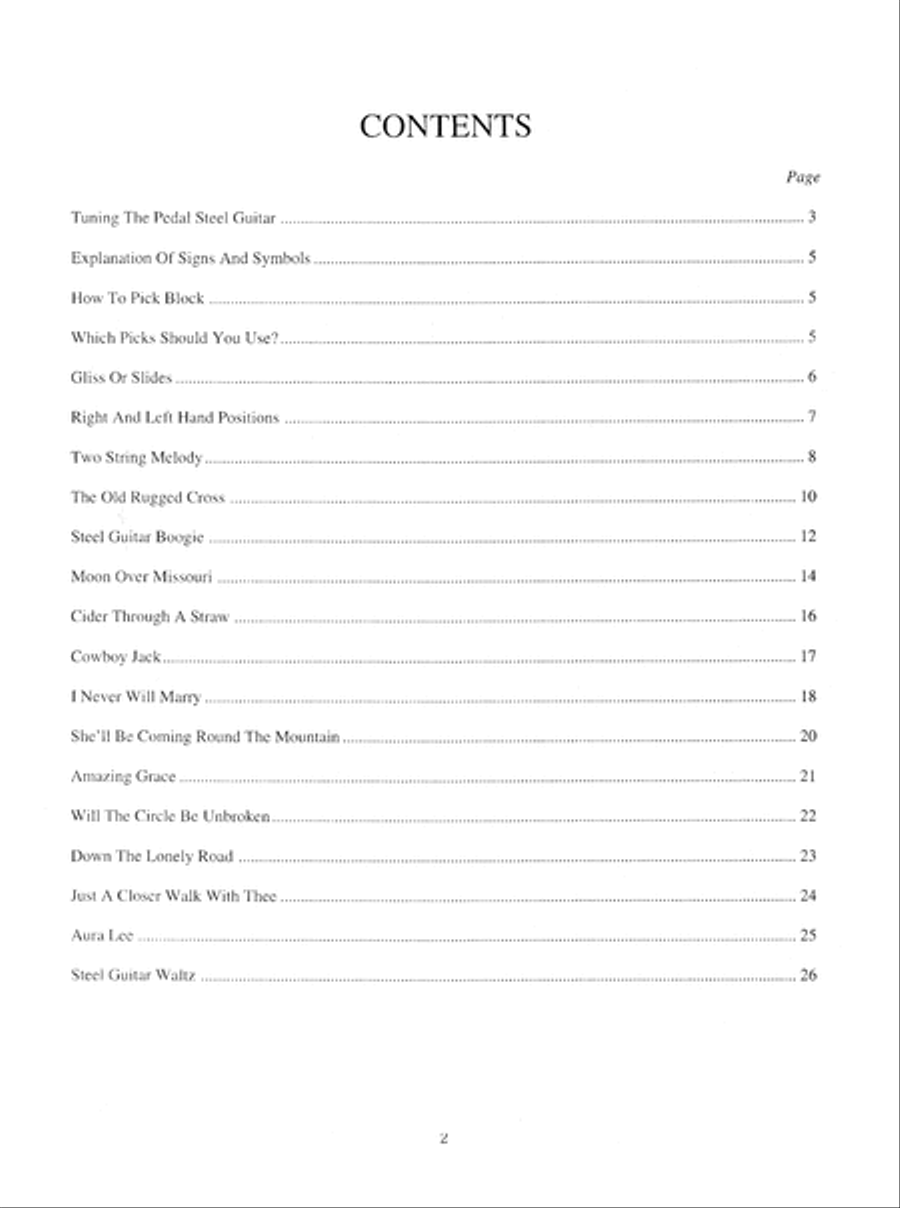 Easiest Country Pedal Steel Guitar Book Electric Guitar scores gallery preview page 3