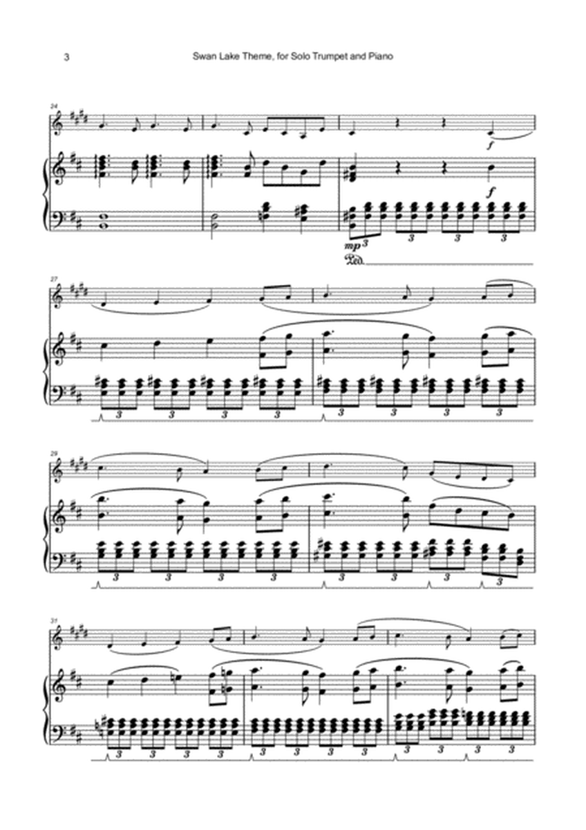 Swan Lake Theme, for Solo Trumpet and Piano image number null