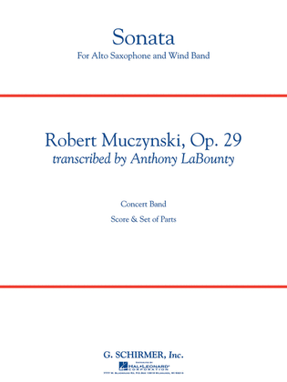 Book cover for Sonata for Alto Saxophone, Op. 29
