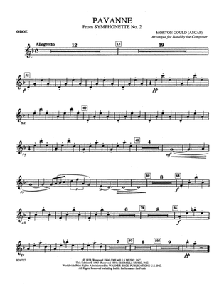 Pavanne (from Symphonette No. 2): Oboe