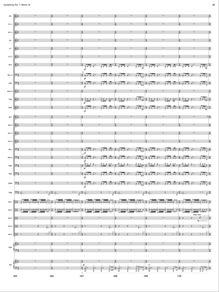 And the Earth Trembled (Symphony 1, New Day Rising, Mvt. III) Concert Band scores gallery preview page 18
