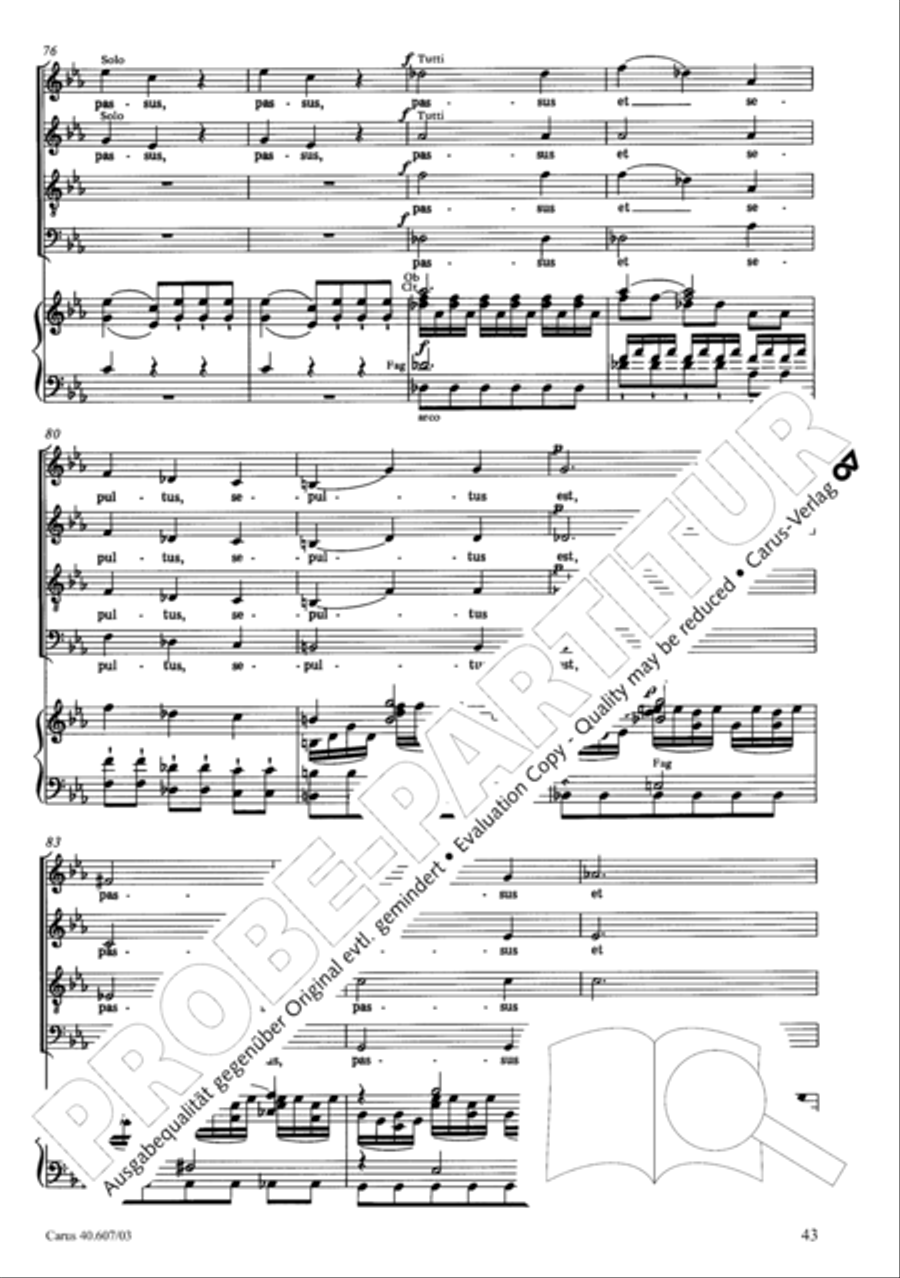 Mass in time of war (Missa in tempore belli) 4-Part scores gallery preview page 50