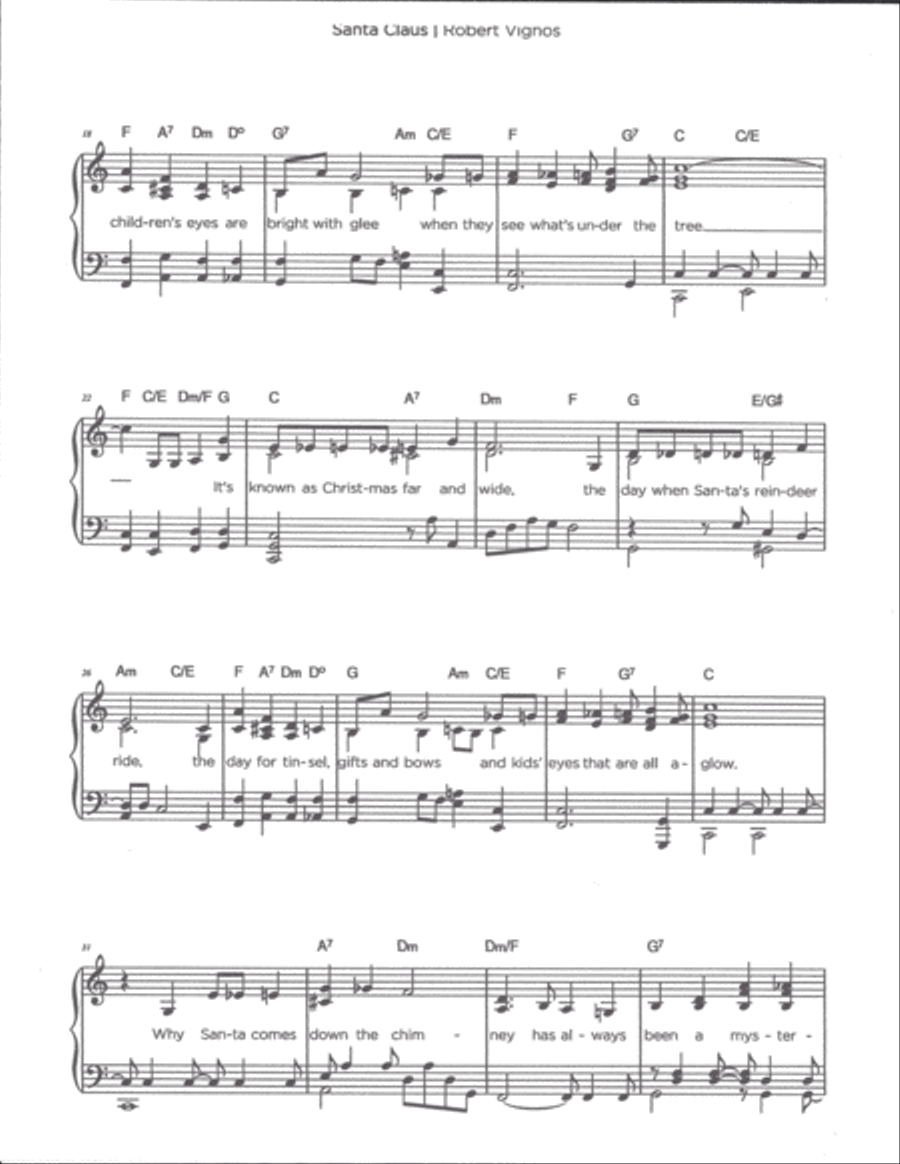 Santa Claus Piano, Vocal, Guitar scores gallery preview page 2