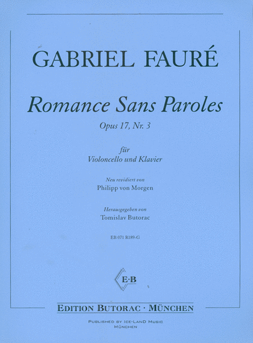 Romance Sans Paroles Op. 17 No. 3