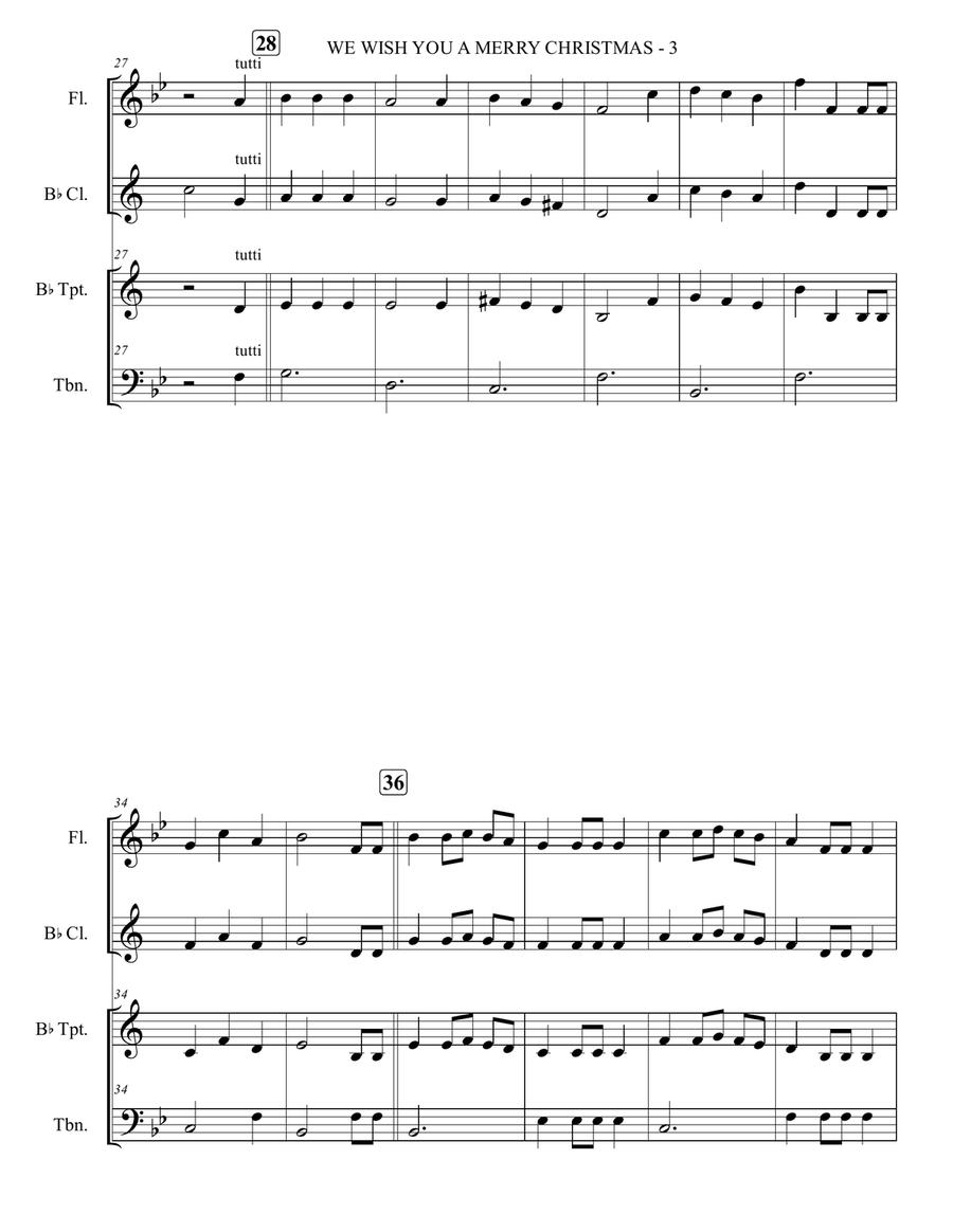 We wish you a top merry christmas trumpet