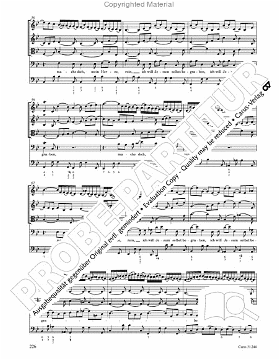 St. Matthew Passion (Matthaus-Passion) 4-Part scores gallery preview page 228