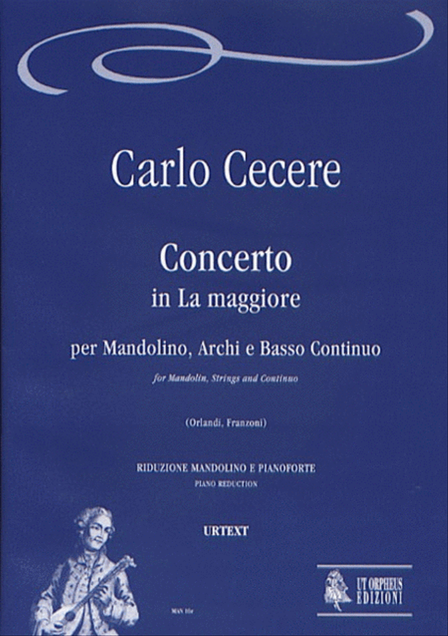 Concerto in A Major for Mandolin, Strings and Continuo Piano scores gallery preview page 1