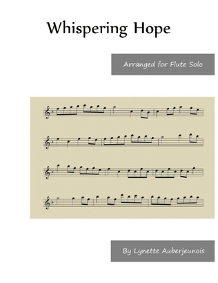 Book cover for Whispering Hope - Flute Solo