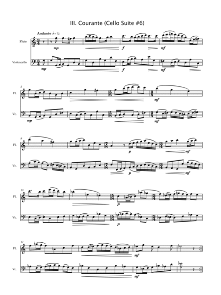 Suite in G (with hiccups) Flute scores gallery preview page 6